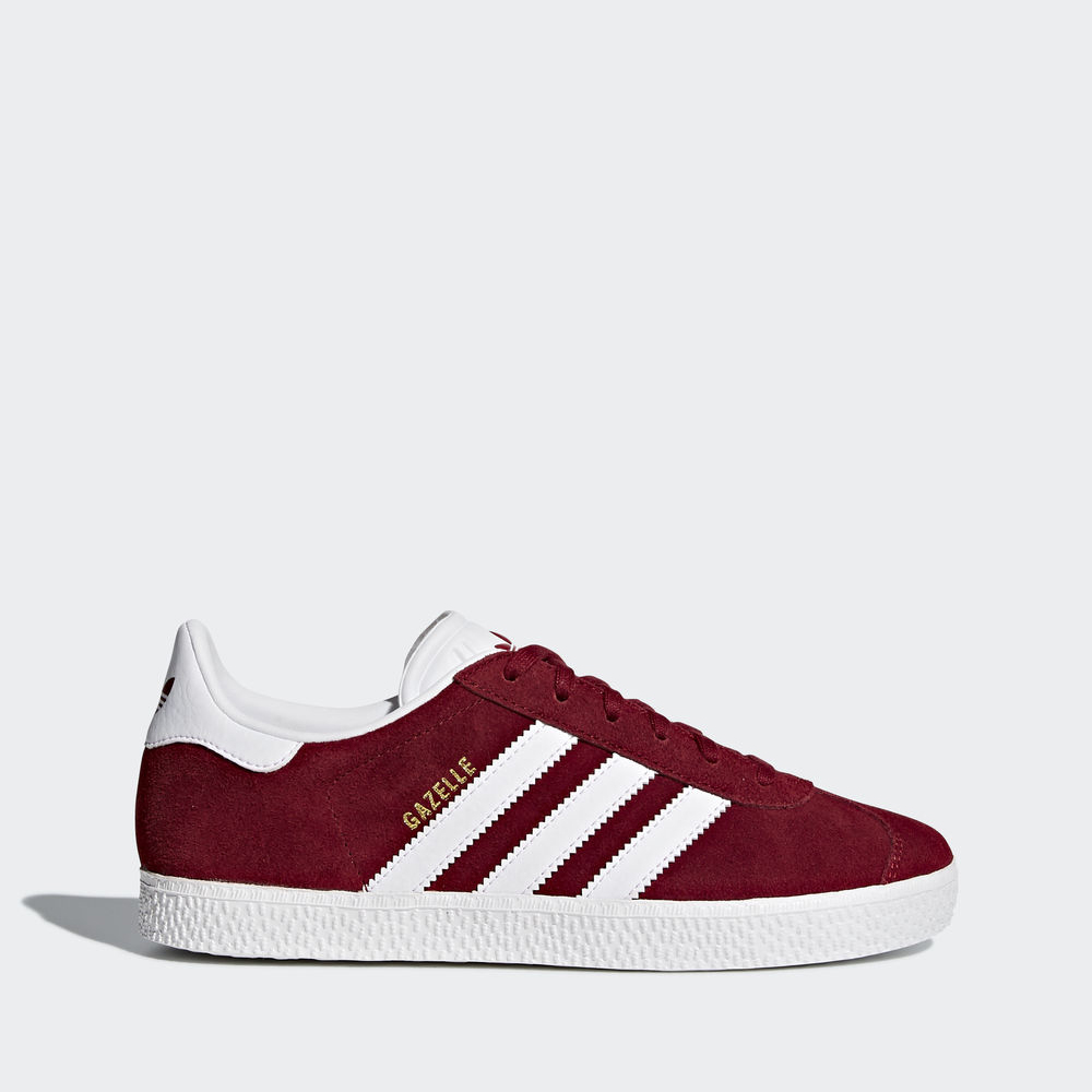 Adidas Gazelle - Originals για αγορια - Μπορντο/Ασπρα/Ασπρα,Μέγεθος: EU 27 – 39 1/3 (680KLCMI)